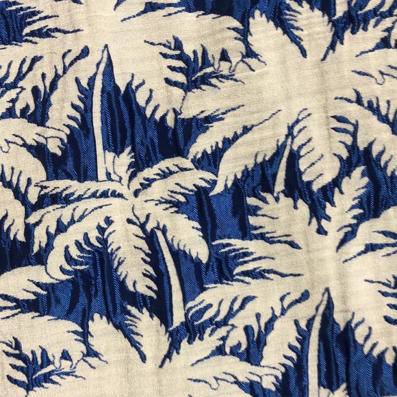 Alexis Lodi Blue and White Palm Jacquard Skirt - Picture 7 of 9